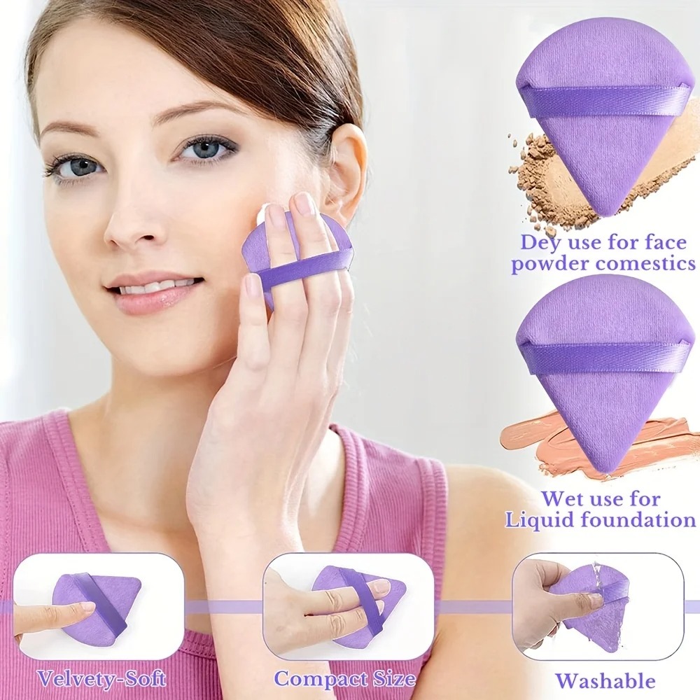 Ensemble combiné d'outils d'éponge de maquillage 12 pièces-œuf de beauté doux et bouffée de maquillage triangulaire et Mini coussin d'air, outil de maquillage pour novice