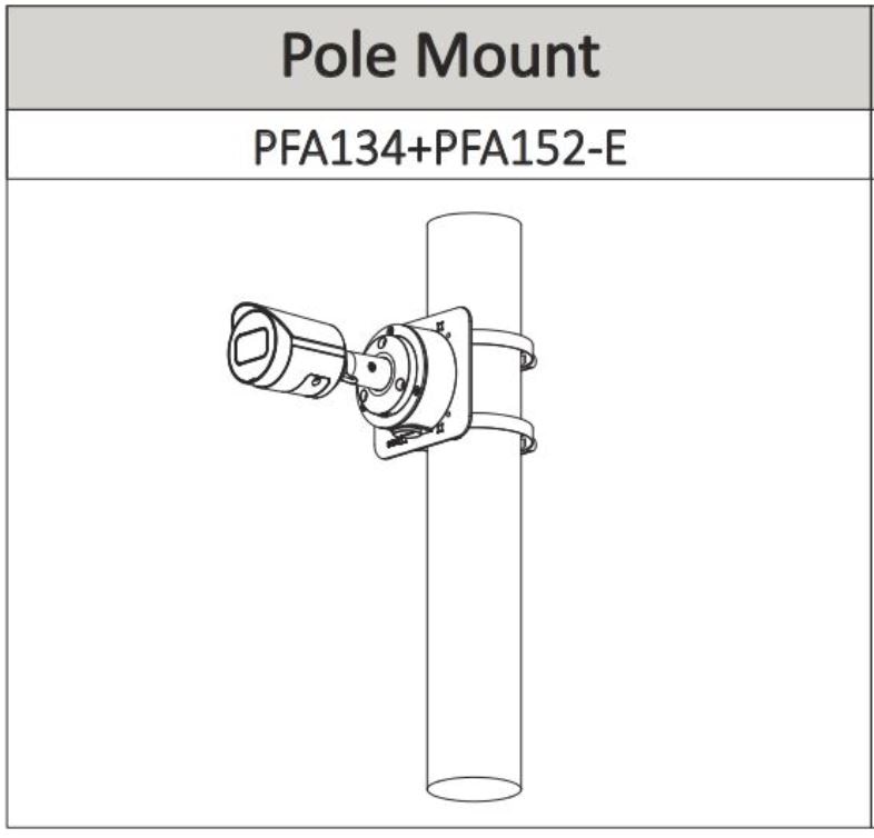 1Pair/Pack Including Waterproof Junction Box PFA134*1PCS + Pole Mount Bracket PFA152-E*1PCS for IP Camera CCTV Camera