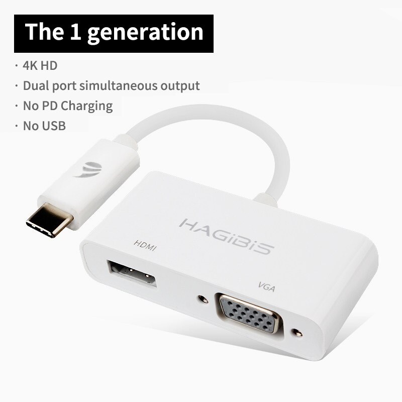 Hagibis – adaptateur Hub USB type-c vers HDMI, 4K, Thunderbolt 3, pour Samsung Galaxy S10/S9/S8, Huawei Mate 20/P30 Pro