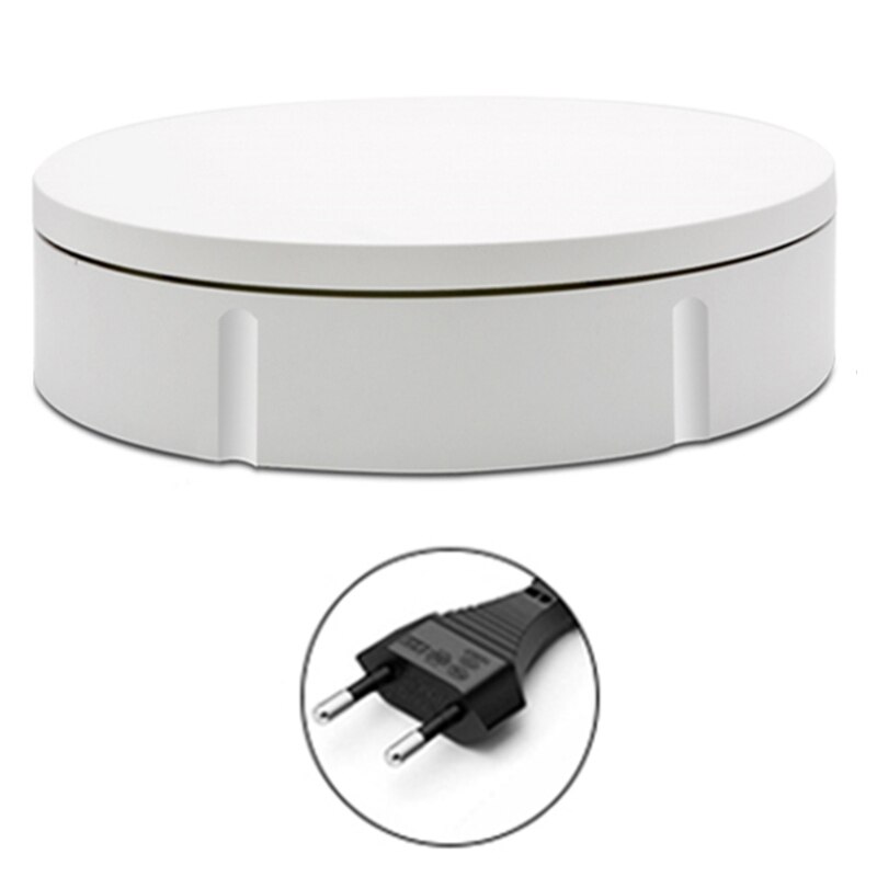 7 Snelheden Elektrische Draaitafel Display Stand 360 Graden Roterende Tafel Horloge Sieraden Houder Met Afstandsbediening Voor Fotografie Pro: W-EU