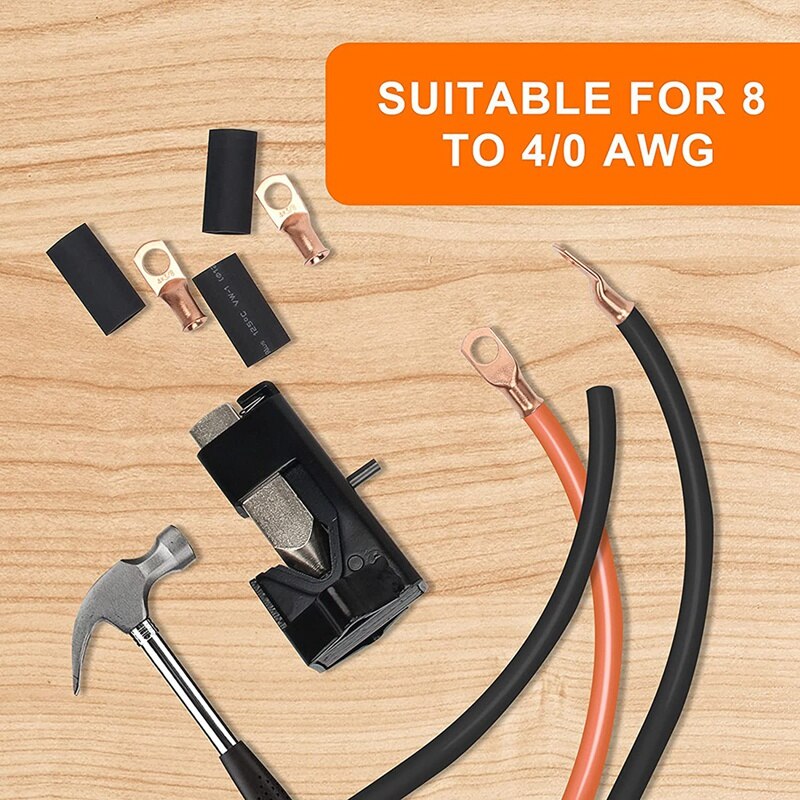 Hammer Lug Crimper Tool, Hammer Crimping Tool Battery Cable Crimper for 8 to 4/0 AWG -Hammer Cable Crimper