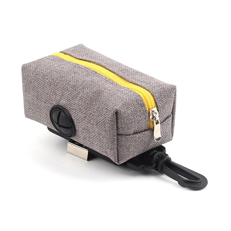 Dog Poop Bags Holder Leash Attached Waste Bag Dispenser Fit Most Dog Leash Portable for Hand Free Walking 4 Colors: GY