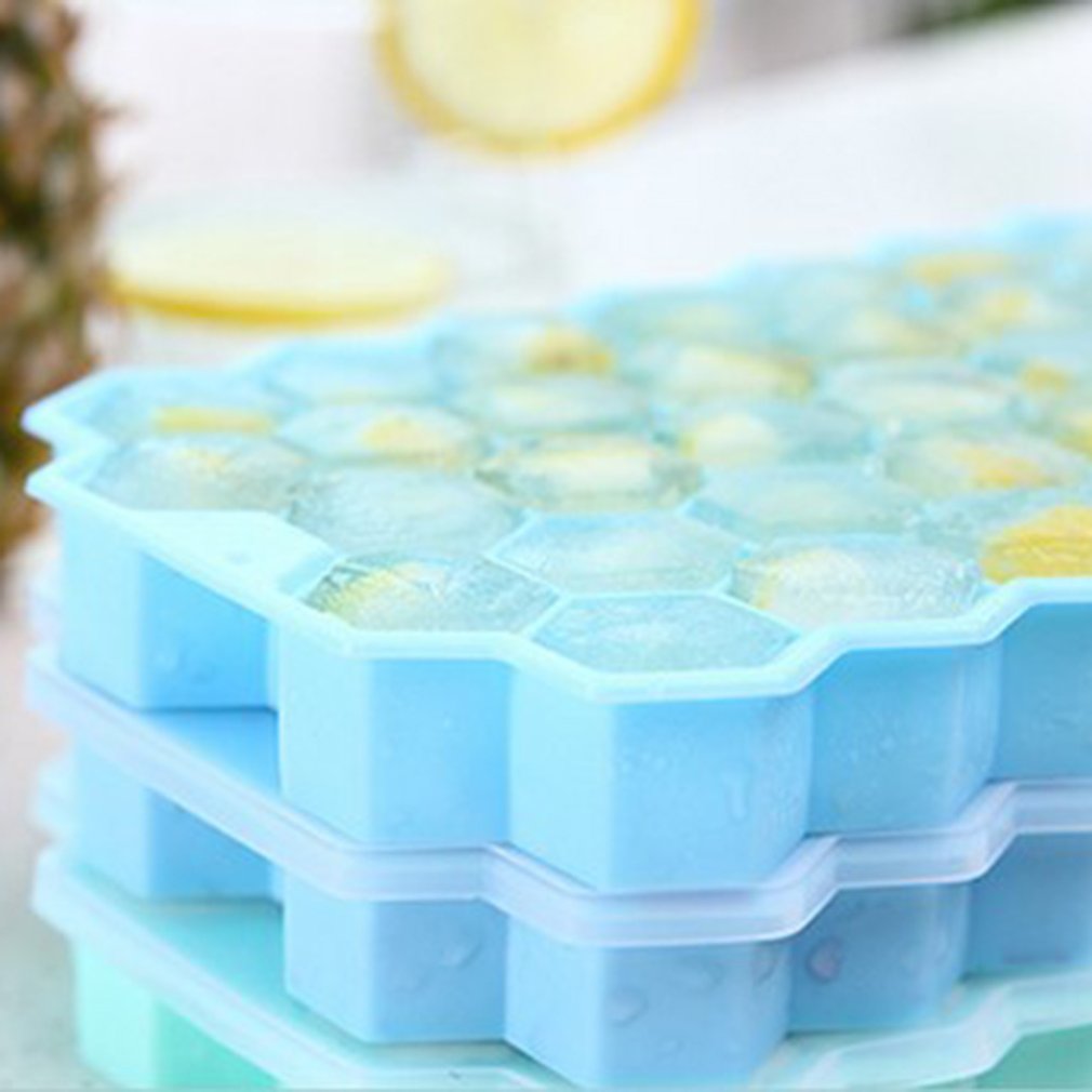 Honeycomb Silicone Ice Tray DIY Drink Ice Cubes Can Be Stacked Ice Cubes Ice Box Mold Cold High Temperature