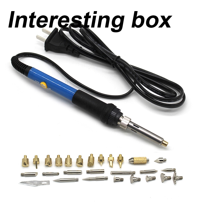 Pirografo penna impostato, la lavorazione del legno, intaglio, tavola di legno, ferro da stiro spazzola di FAI DA TE, temperatura regolabile, ferro da stiro elettrico, pirografo penna, ah