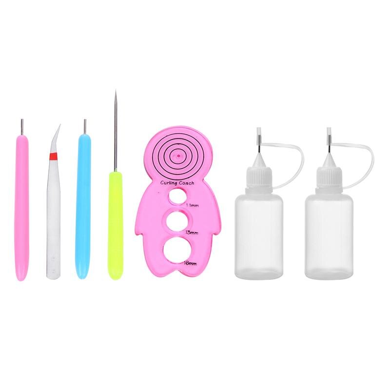 7Pcs/Set DIY Paper Rolling Tool Kit Handmade Rolling Curling Quilling Needle Pen for Home School Arts Craft (Random Color)