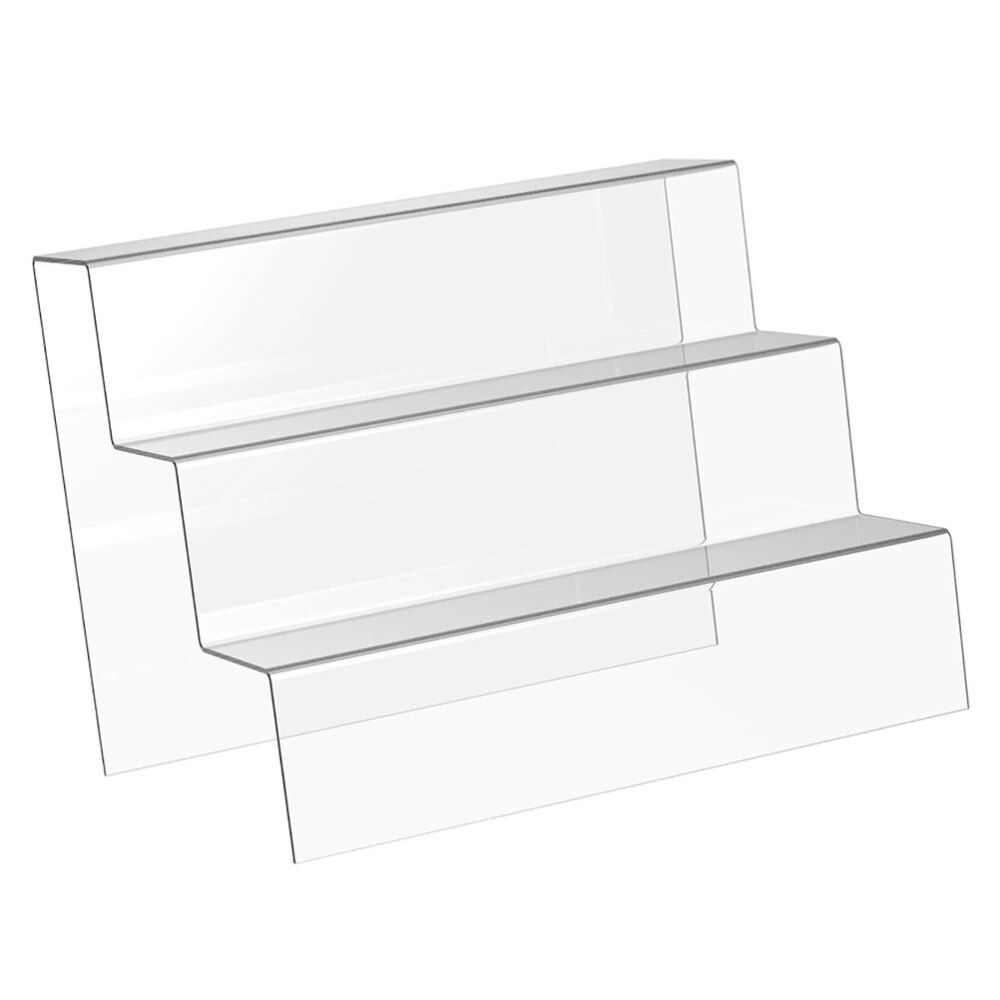 1 pc Display Stand Acrylic Clear Stepped Durable Holder Storage Rack for Models Acrylic Stepped Display Stand: As Shown 1