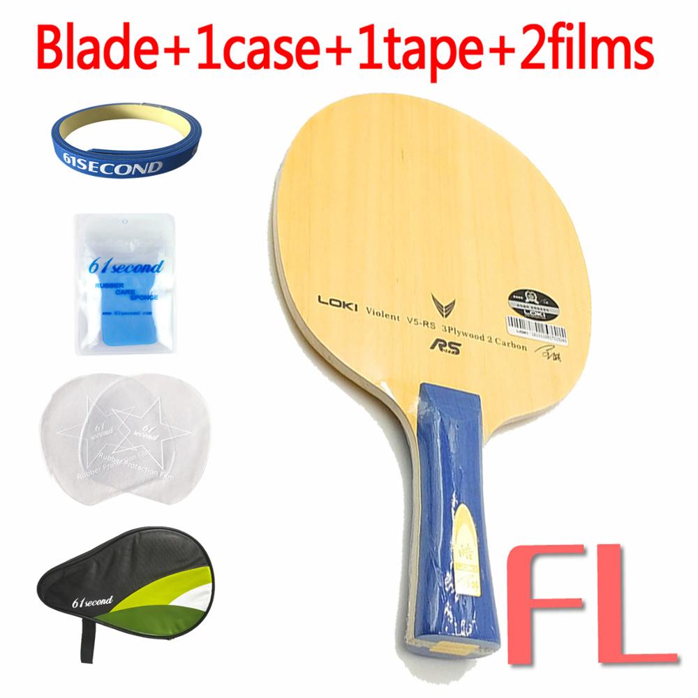 LOKI V5RS Carbon Table Tennis Blade 5 Layers Ping Pong Blade Offensive Table Tennis Racket: FL with HM case