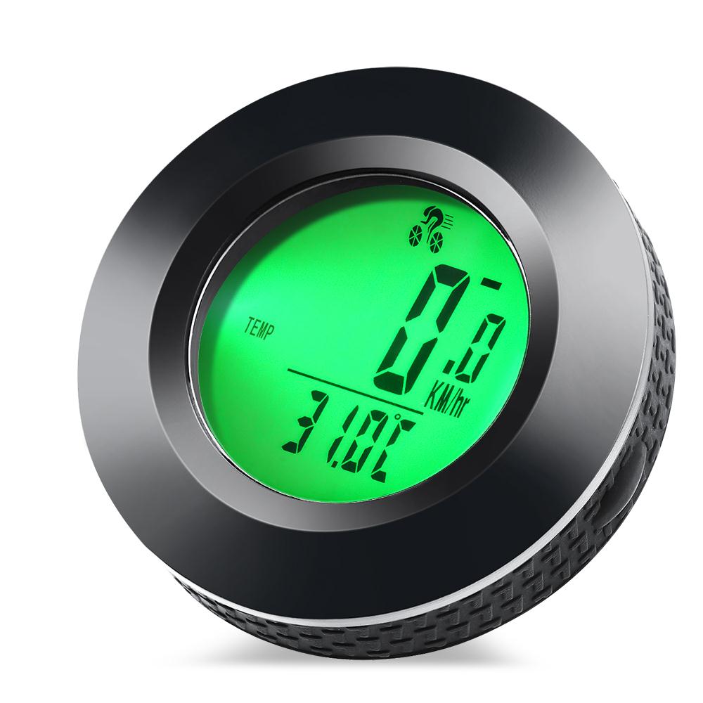 Compteur de vitesse vélo sans fil vélo rond ordinateur compteur kilométrique lumineux affichage LCD étanche vélo compteur de vitesse accessoires