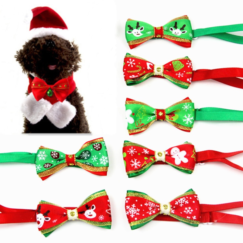 Kerst Huisdier Hond Kat Ketting Verstelbare Riem Voor Kat Kraag Honden Accessoires Xmas Hond Strikje Puppy Strikjes dierbenodigdheden