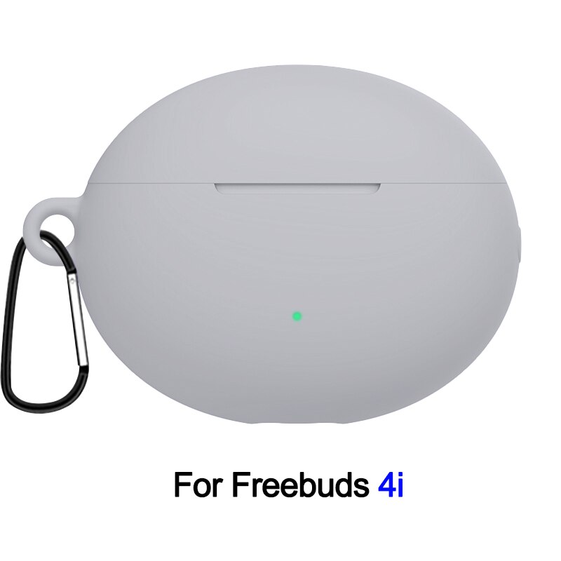 Silicone Protective Case For Huawei Freebuds 4i Earphone Cases Cover For Huawei Freebuds 4 i Free Buds 4i freebuds4i Cases: grey for buds 4i