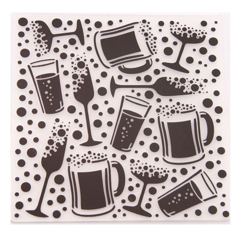 Gaufrage de dossiers 1 pièce | Bricolage, fabrication de cartes, pochoir de carte artisanale, modèle de Scrapbook, timbres en plastique transparents, décor de mariage