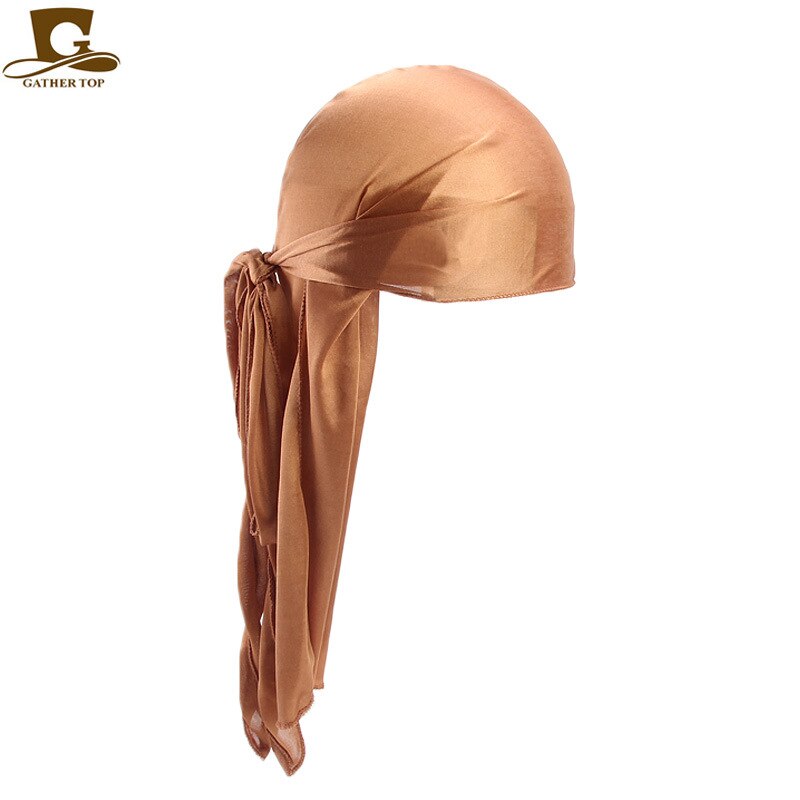 Turag sombreros diadema pirata de los hombres y las mujeres sombrero de seda suave de Nylon tapa: Caqui