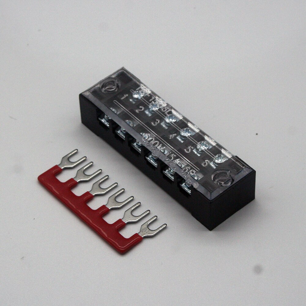 600V 15A barrier strip terminal block wire connector tb-1503 tb1504 tb1505 tb1506 tb-1510 tb-1512 with 1pcs connector: 6P