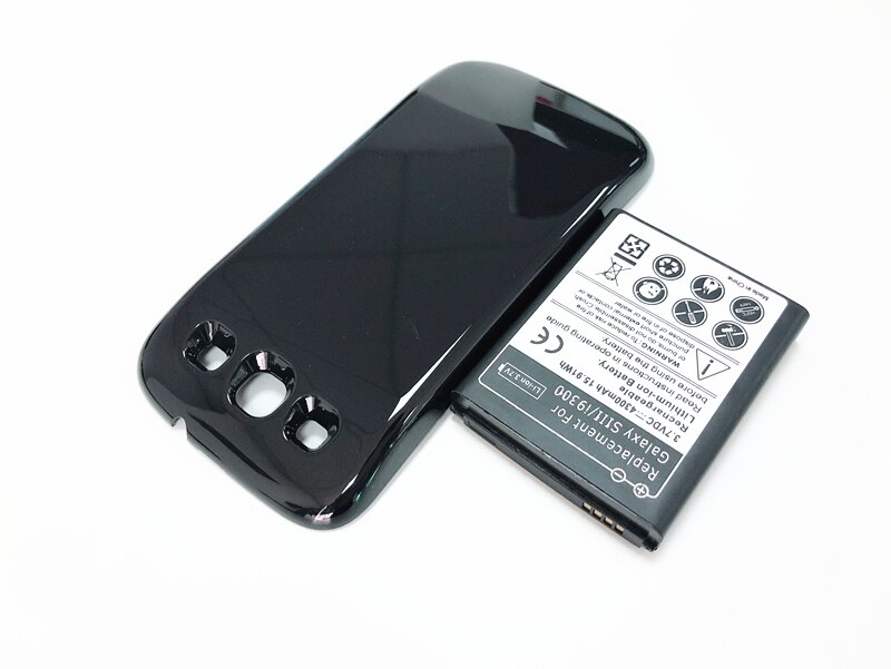 Batterie étendue i9300 pour Samsung Galaxy S3, 4300mAh, avec coque arrière, SIII i747 s3