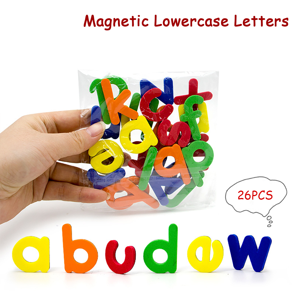 Magnetic Letters Numbers Alphabet ABC 123 Fridge Magnets Plastic Educational Preschool Learning Toy Set Uppercase Lowercase Math: Red