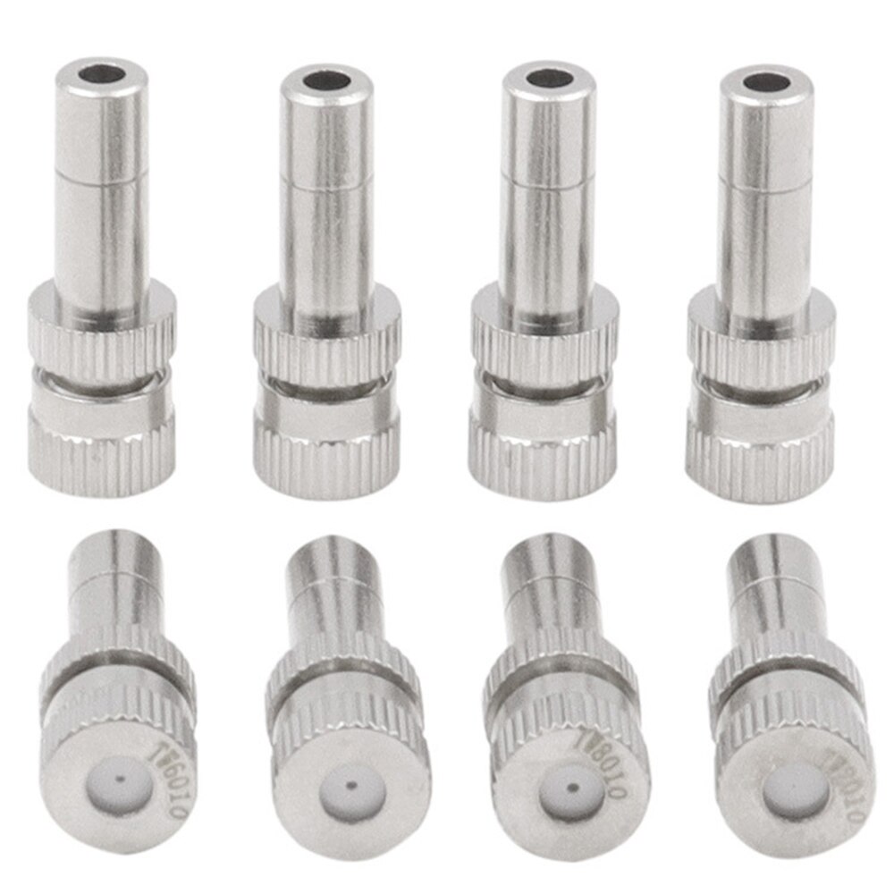 Verneveling Water Spray Nozzle Rvs Fog Misting Nozzles 6Mm Connectors Tuin Water Irrigatie Sprinkler Verneveling Fitt