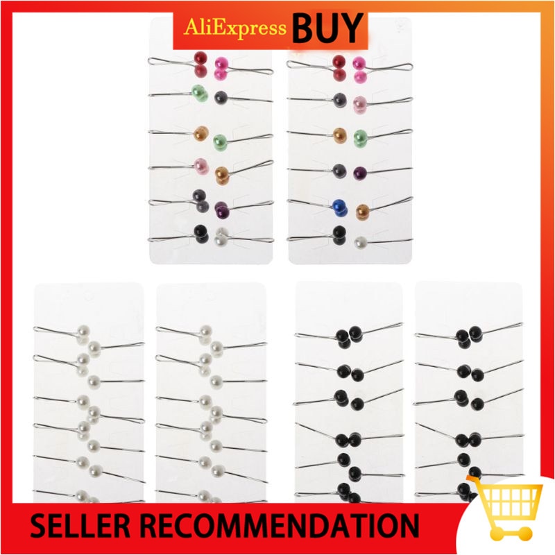 24 pièces musulman Hijab écharpe broche perle pince écharpe broche foulard châle écharpe accessoires dame musulman écharpe Clips bijoux