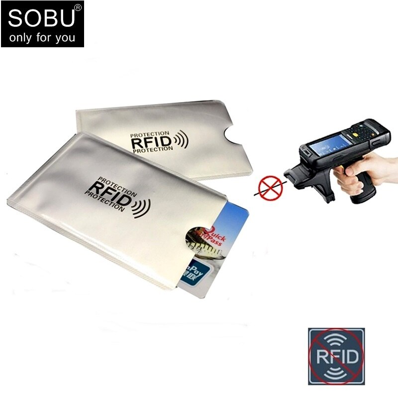 1pc novo alumínio anti rfid leitor bloqueio banco titular do cartão de crédito proteção novo leitor de cartão rfid metal titular do cartão de crédito h039