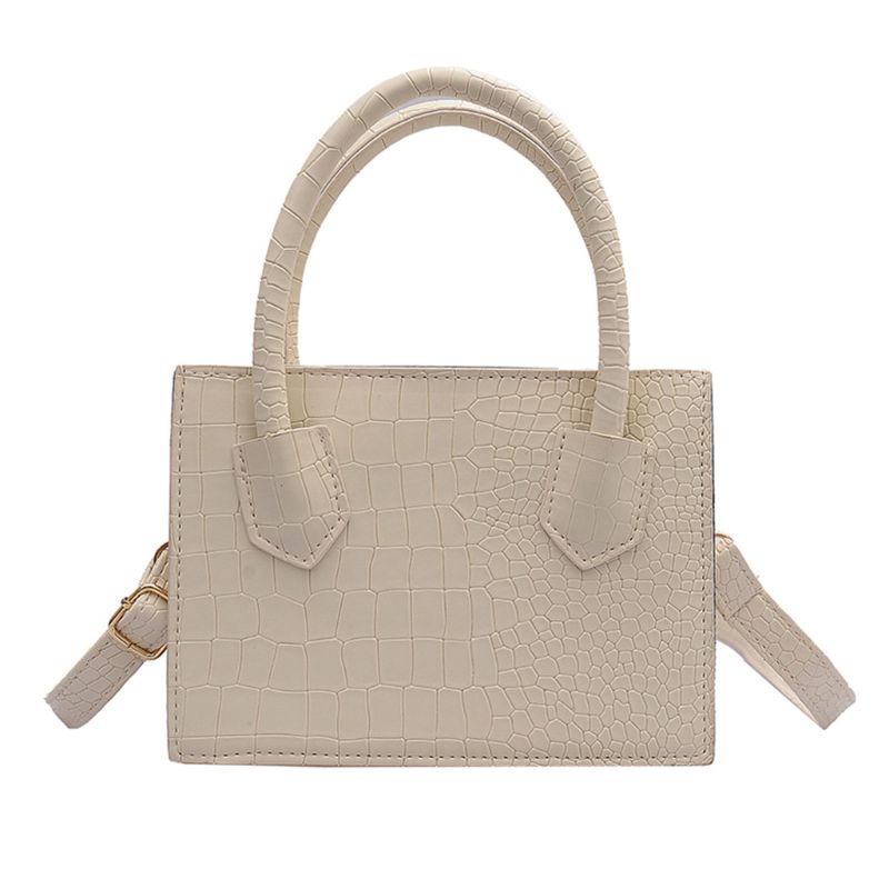Pu leren handtas schouder messenger satchel dames tote tas met handvat: W