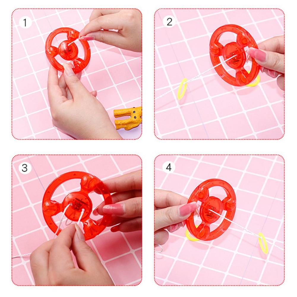 Blitz ziehen Schwungrad ziehen Seil Blitz Roop Leucht Ringe Fitness Leucht ziehen Seil Spinnen Schwungrad Spielzeug für freundlicher