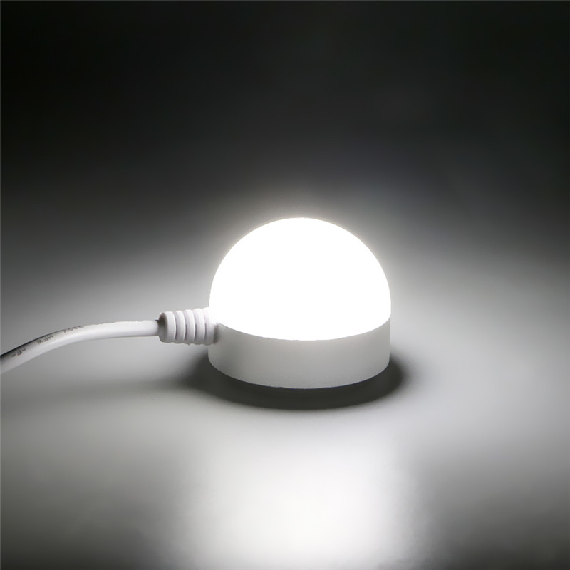 Mini usb drevet afbryder tænd/af magnet base led natlys med skrivebordslampe til studerende studie arbejdsbord læseloftslampe: Hvid