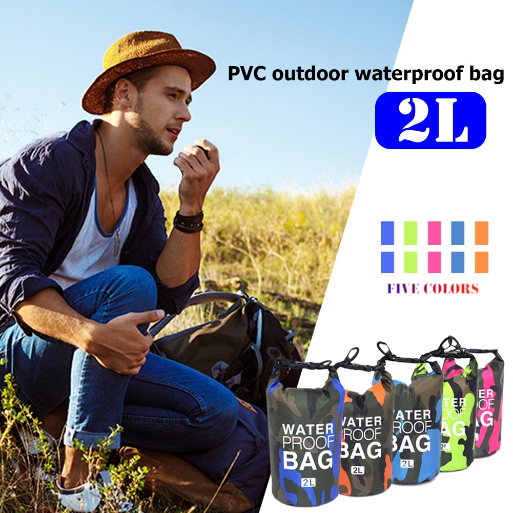 Dry Bag Sack Pvc Waterdichte Opvouwbare Zwemmen Opbergtas Voor River Trekking Outdoor Camouflage Waterdichte Draagbare Rafting