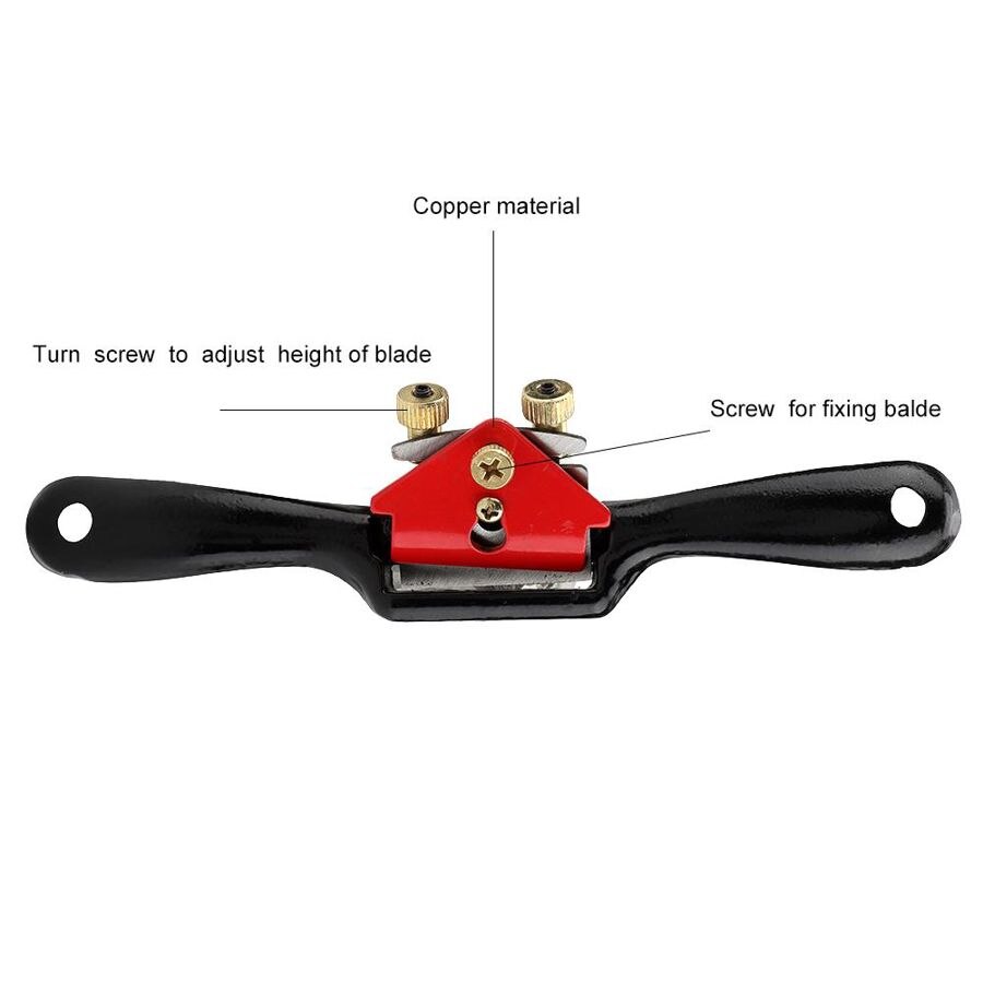 9"/215mm Adjustable Hand Edge Planer Spoke Shave Manual Woodworking Hand Tool.