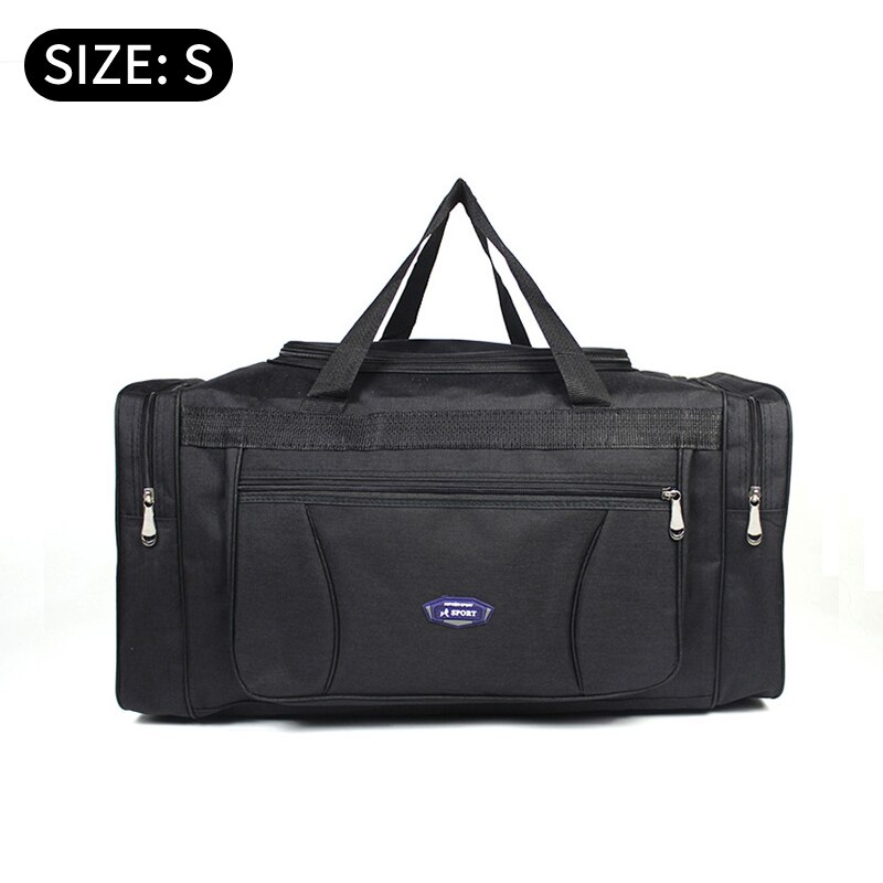 Bolsa de viaje Oxford para hombre y mujer, Maleta de viaje, bolsa de gran capacidad para hombre, bolsa deportiva para gimnasio XAB1: Small Black