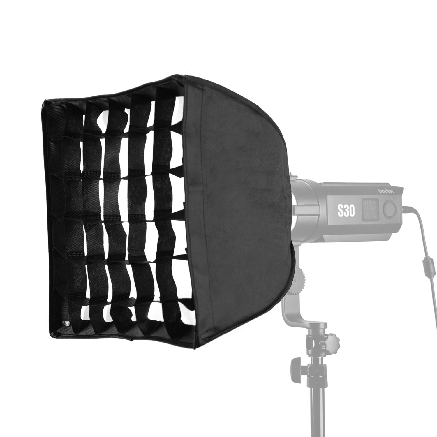 Godox Photography Softbox 30*30cm/ 11.8*11.8in Softbox with Grid Compatible with Godox S30 Focusing LED Video Light