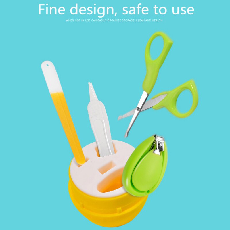 Bebê cuidados com as unhas clippers de quatro peças conjunto de segurança do bebê clippers para crianças crianças fácil de transportar arquivo de unhas conjunto de combinação