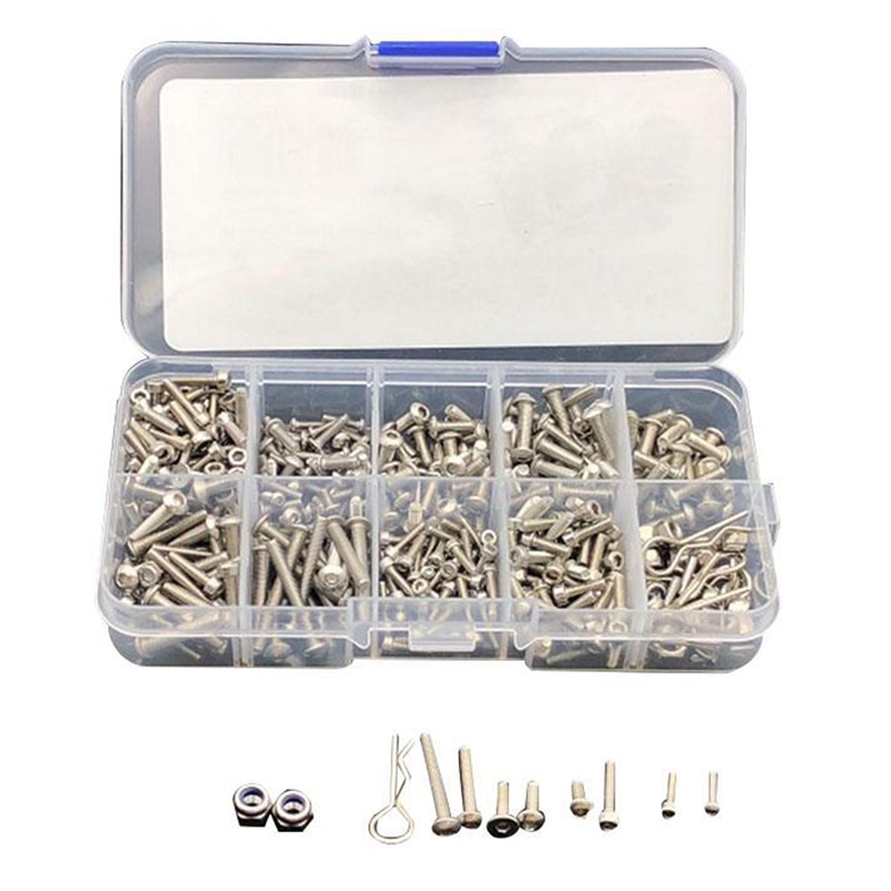 Screw Kit With Box For Simulation Remote Climbing Car Car Screw Stainless Steel Screws Box Repair Tool Kit Suitable For Traxxa