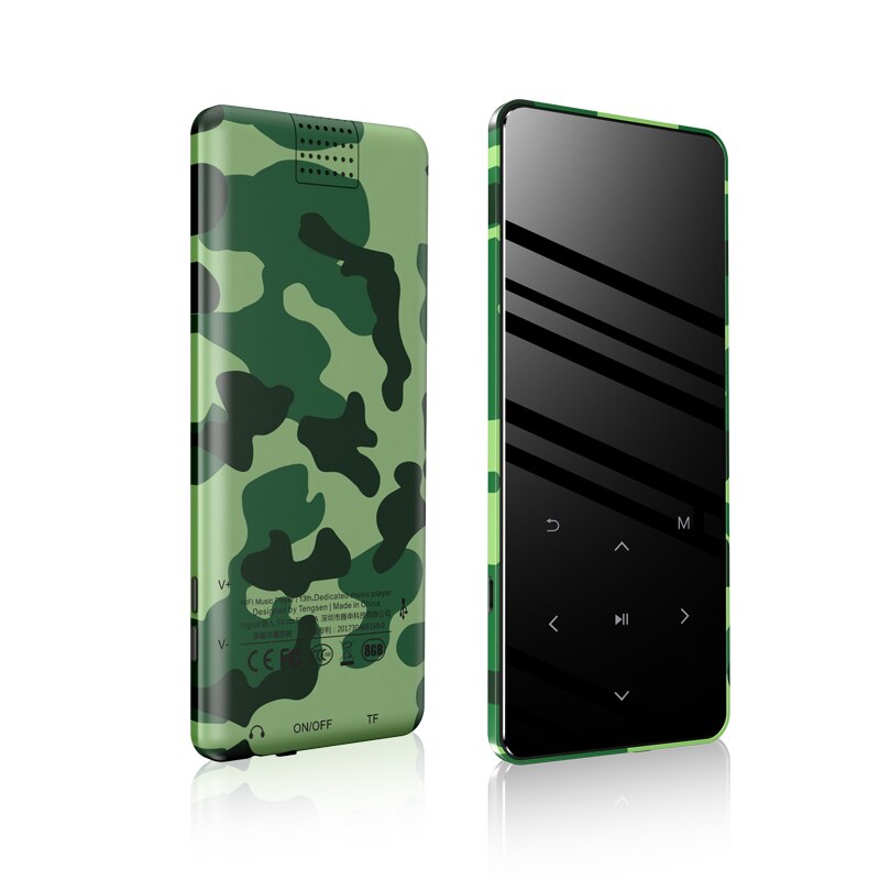 Metalen Originele bluetooth MP4 Speler 2.4inch ingebouwde Luidspreker 16G 32G 64G HiFi draagbare walkman met e-book adio FM opname: Groen / 64GB