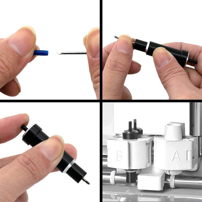 Deep Cut Blades with Blade Housing,30/45/60 Degree Deep Point Replacement Blades Kit,for Cricut Explore,Explore Air 2