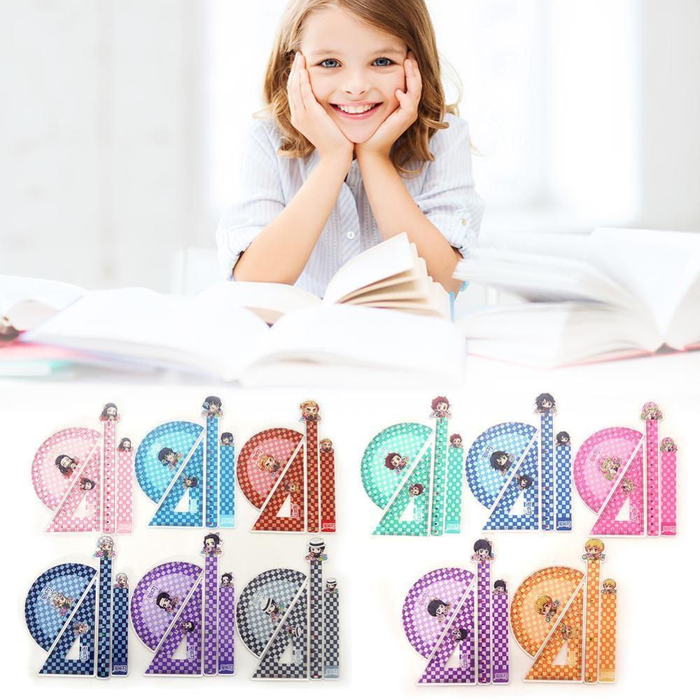 4pcs/ Set Of Art Painting Template Ruler Puzzle Stationery Children'S Ruler Stationery Cartoon Office Figure Drawing Suppli Q5W1