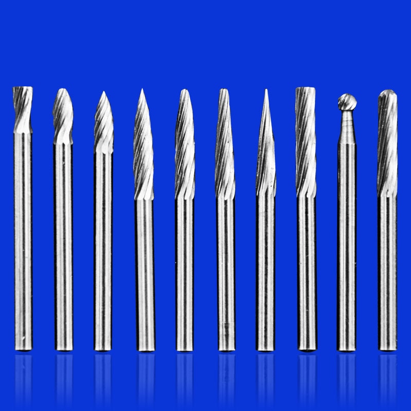 20 st volframkarbid 3mm borrkronor roterande grader metall diamantslipning träbearbetningsfräsar för borrkronor