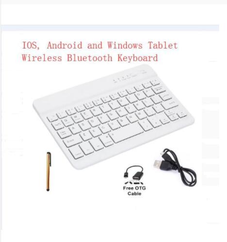 Für Teclado iPad Xiaomi Samsung Huawei Bluetooth-kompatibel Tastatur Telefon Tablet Drahtlose Tastatur Für Android Windows + stift: Khaki