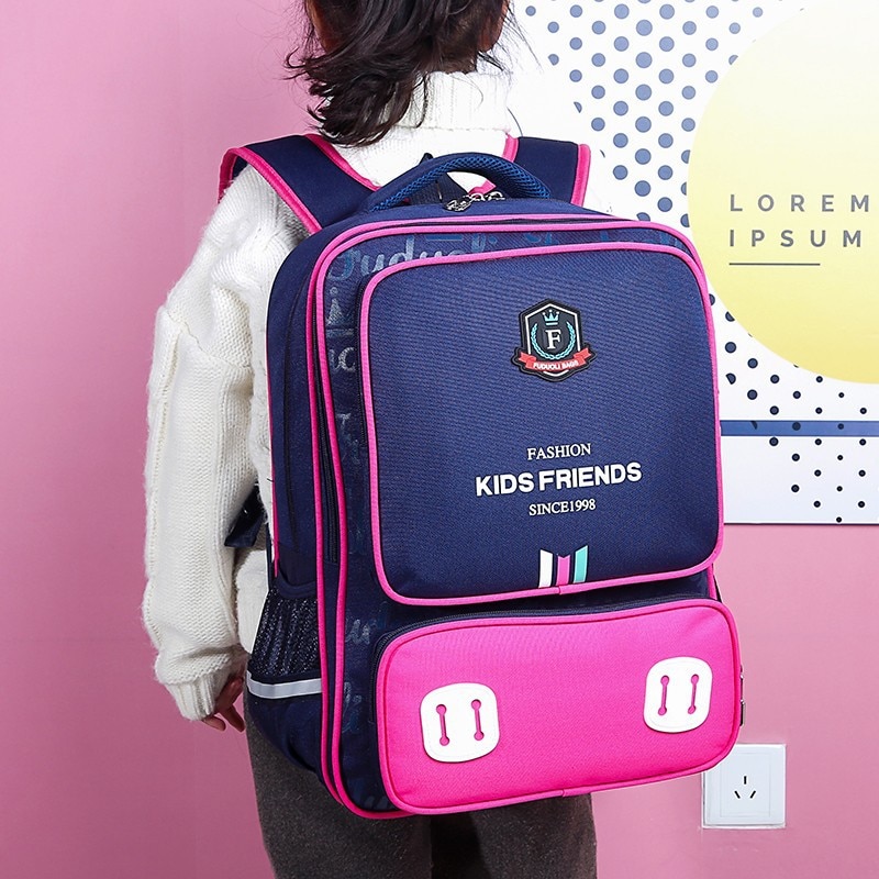 children orthopedic backpack for teen boys girls school bag British style school backpacks Large capacity nylon school bags