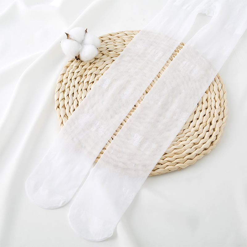 Mädchen bär ballon strumpfhosen sommer dünne abschnitt entkernt seide neun-punkt spitze hosen prinzessin sommer moskito-proof leggings: M / White B