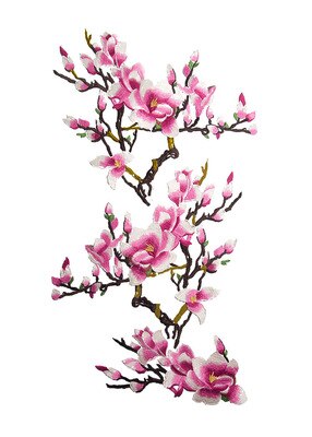 Blonder patch luksuriøs cheongsam formel kjole applikation organza 3d broderi magnolia blomster blonder stof  rs791: B design pink 1 gruppe