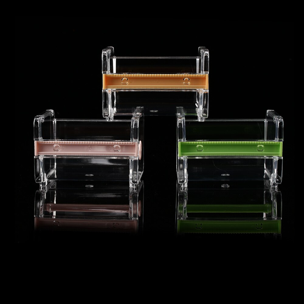 1Pc Transparent Masking Tape Cutter Washi Tape Storage Organizer Cutter Desktop Tape Dispenser Roll Tape Holder Office Supplies