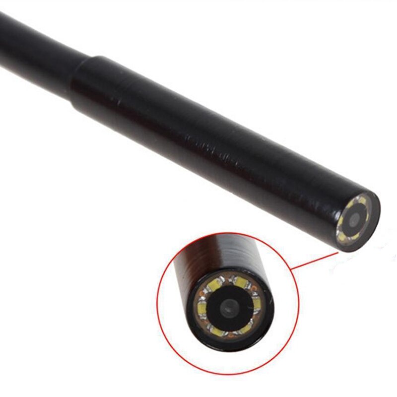 7.0mm endoskop kamera hd usb endoskop med 6 led 1/1.5/2/3.5/5m blødt kabel vandtæt inspektionsboreskop til android pc