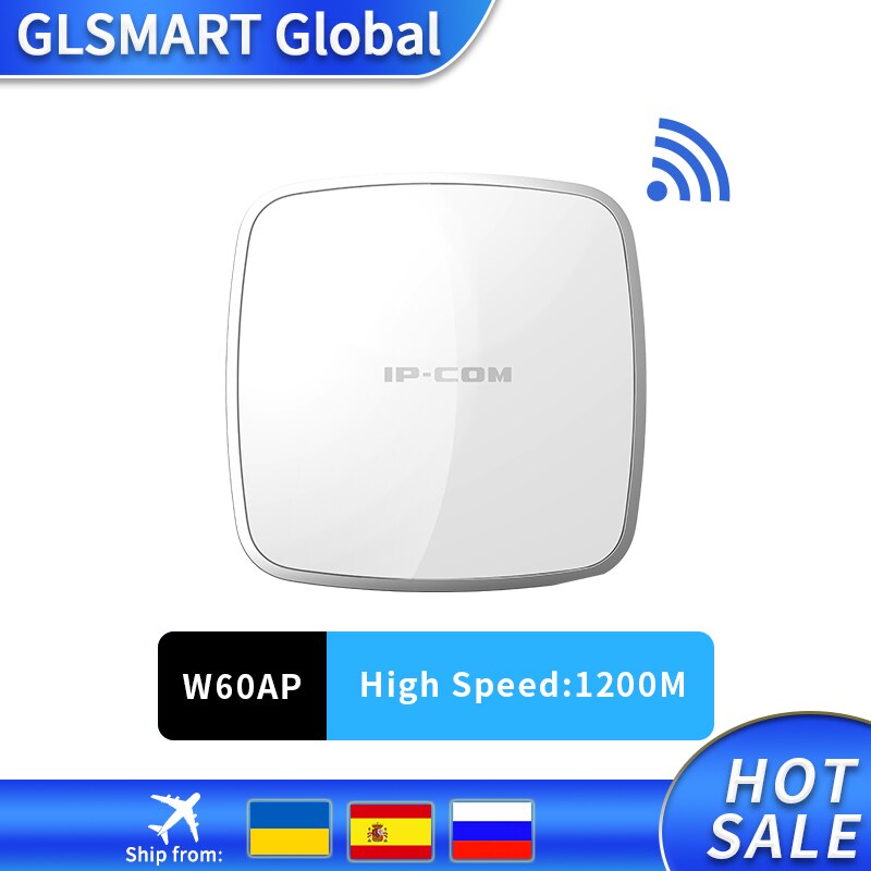 IP-COM W60AP Indoor Wireless Dual Band AP1200M 11AC Draadloze Access Point Ondersteuning Poe Hele Dekking High Gain Antenne Ap Panel