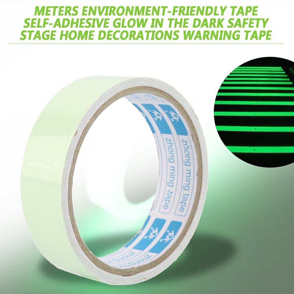 LESHP-Cinta luminosa autoadhesiva de 3 M de longitud, cinta de visión nocturna que brilla en la oscuridad, seguridad, advertencia, cintas decorativas para el hogar