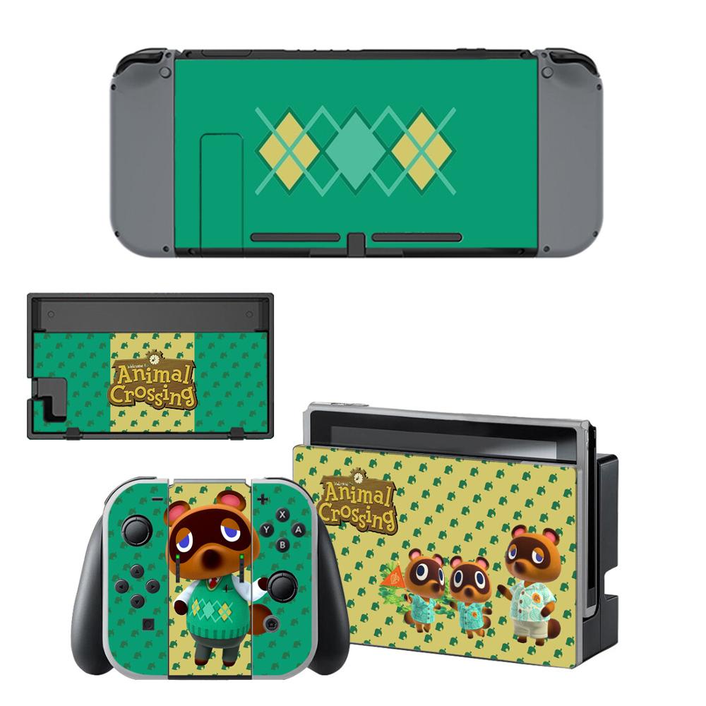 Protector de pantalla de vinilo para consola Nintendo Switch NS, pegatinas protectoras de piel de Animal Crossing + controlador Joy-con: YSNS2561