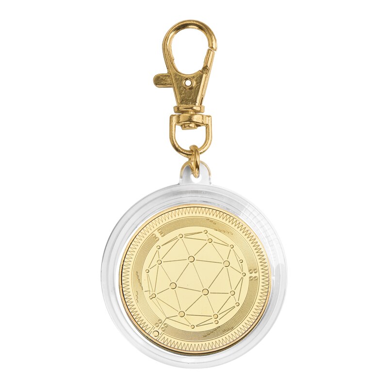 Bitcoin portachiavi morso moneta briscola increspatura Ethereum monete remy placcato in oro sfida portachiavi con monete di crittografia per lui: keychain 5