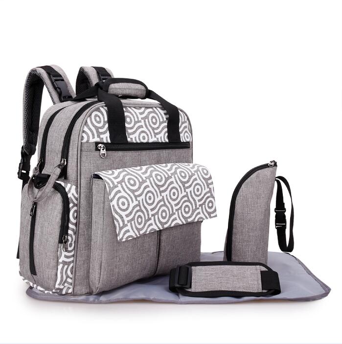 Alameda Convertible Diaper Bag Backpack Large Baby Bag Mummy Maternity Nappy Changing Bag with Stroller Strap for Baby Care: Grey