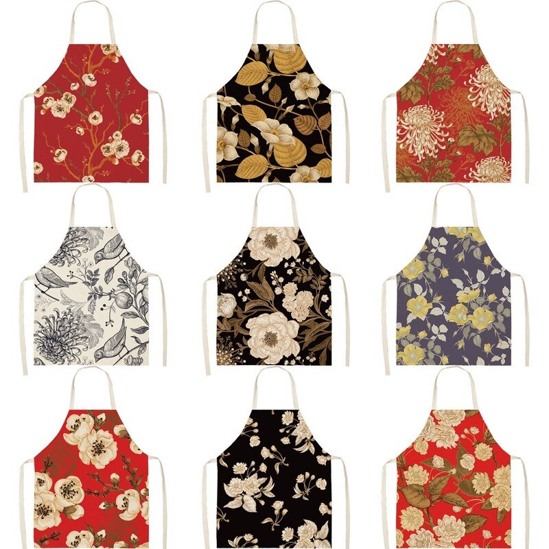 Retro Flower Kitchen Apron Series