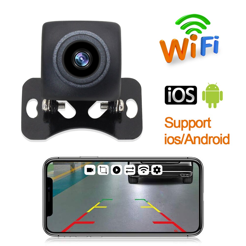Car WIFI Reverse Camera HD Wireless Car Rear View Parking Camera DVR Dash Cam For Android and IOS phones and tablets