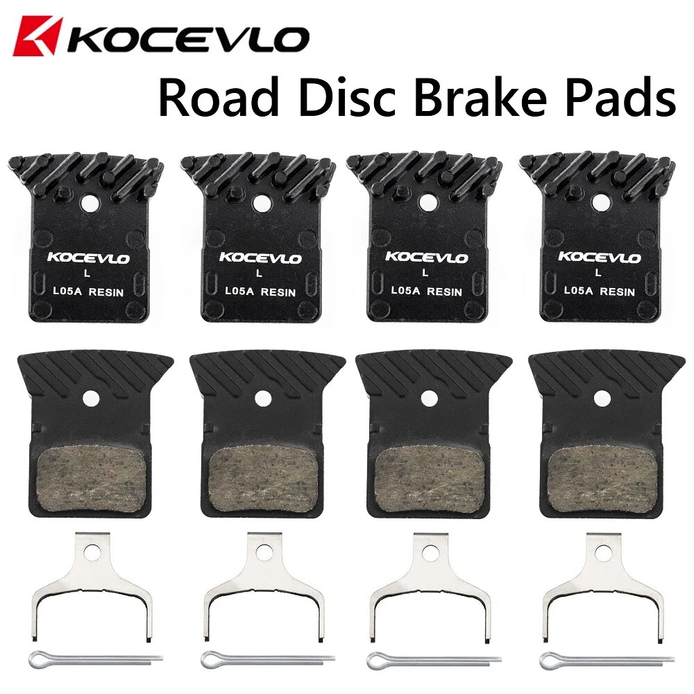 Kocevlo L05A L03A pastillas de freno de disco de carretera resina ICE Metal cerámica bicicleta de carretera para pinza SHIMANO R7070 R8070 9170 RS805: YELLOW