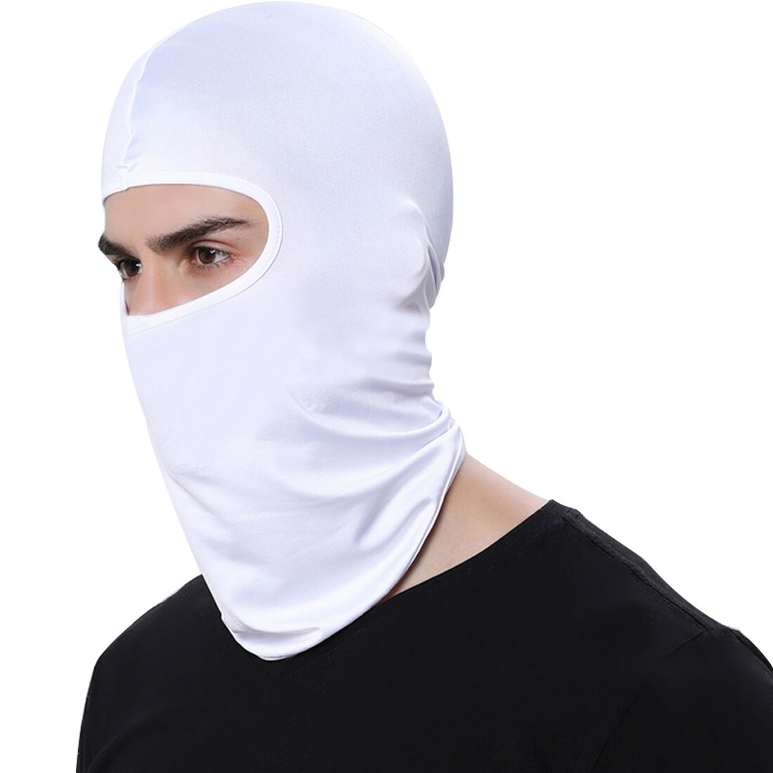 Winter Warm Ski Board Winddicht Cap Sporten Neck Gezichtsmasker Politie Fietsen Bivakmutsen Motorfiets Gezichtsmasker: White